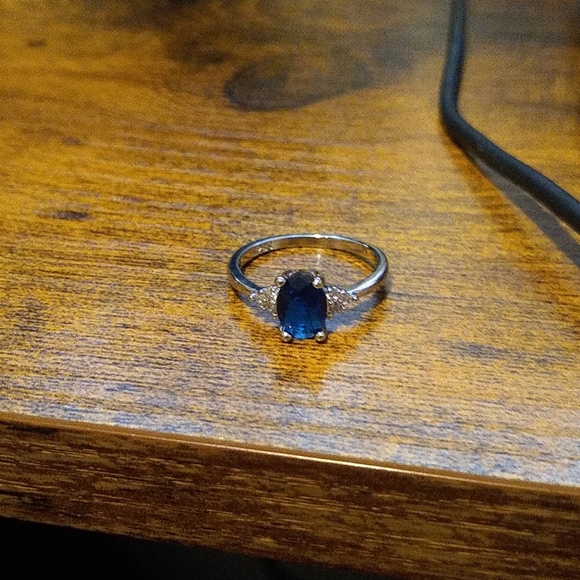 Simulated Blue Topaz Ring - Picture 1 of 7
